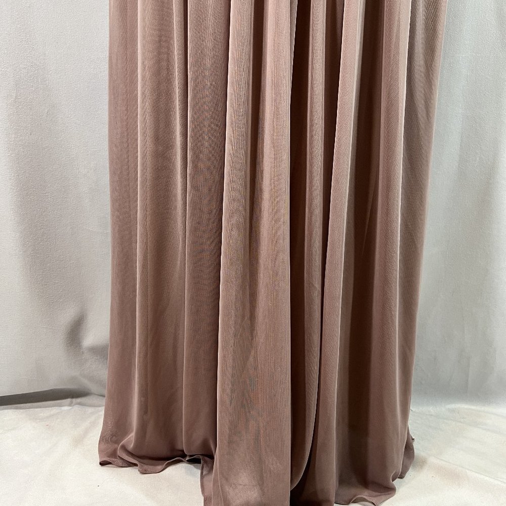 BIRDY GREY KIKO Mesh Mauve Halter Maxi Formal Dress Size Small - Picture 7 of 13